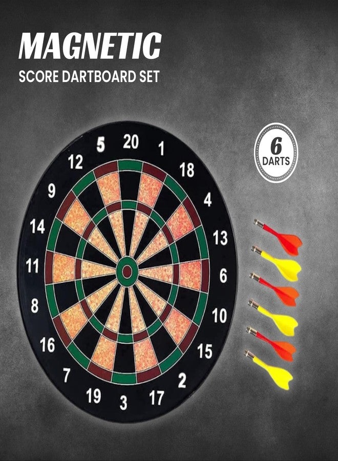 ZELVO Magnetic Dart Board for Kids - Safe Dart Game with 6 Strong Magnetic Darts | Indoor & Outdoor Fun Toys for Boys & Girls | Family Game Set for All Ages (Small) - Image 2